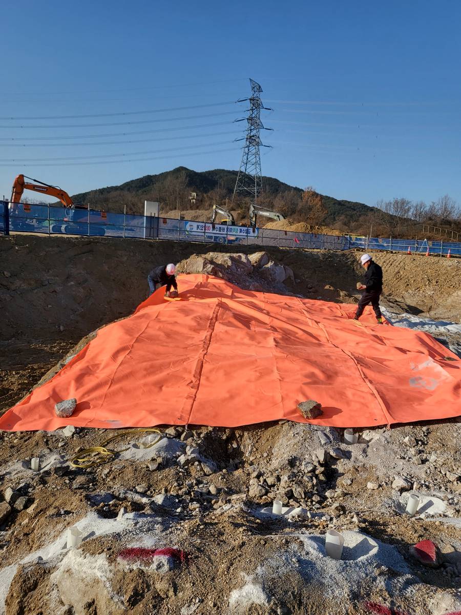 비산방지 매트 시공
